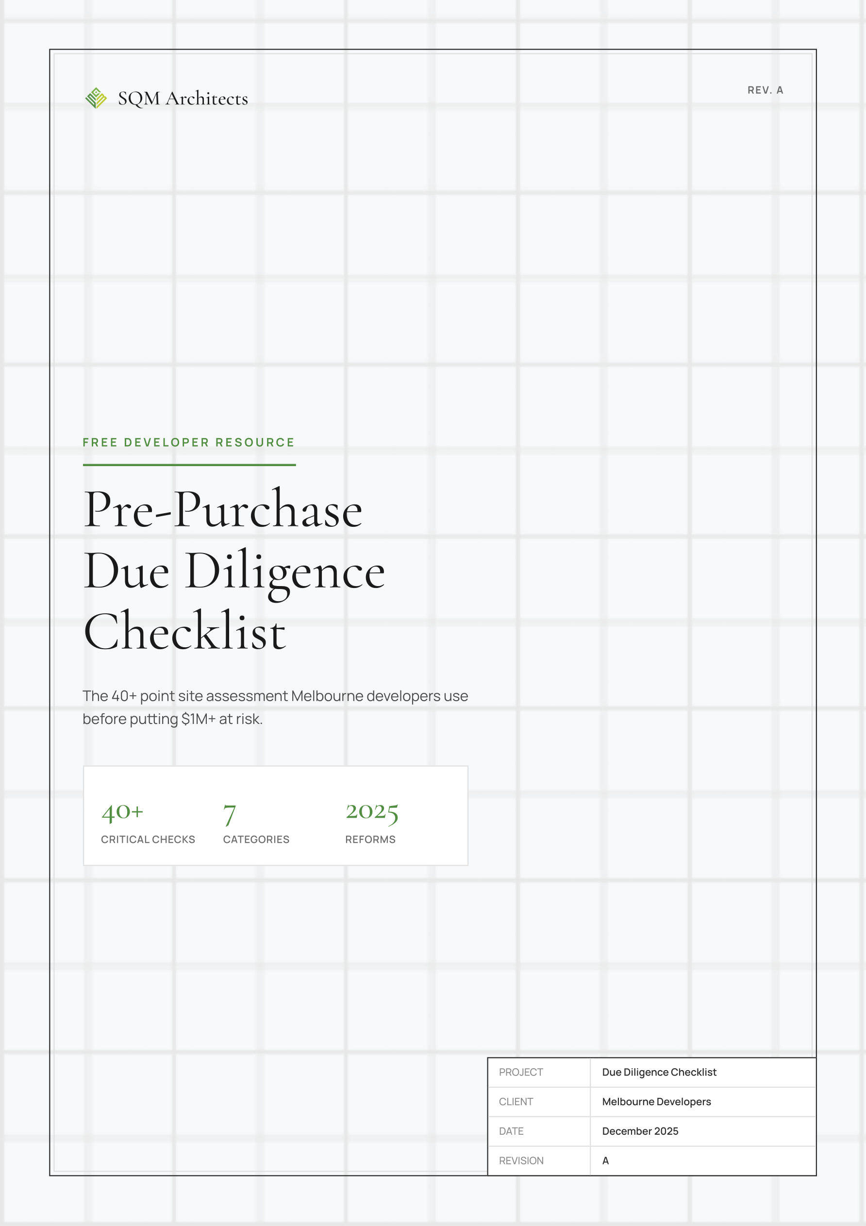 Pre-Purchase Due Diligence Checklist