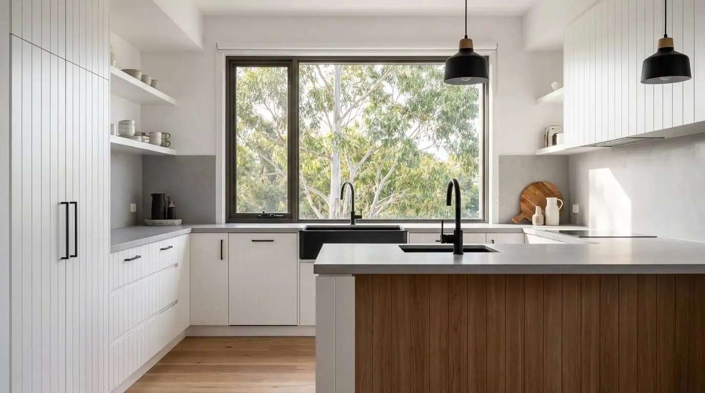 Doncaster Duplex - Premium Kitchen with Timber Island