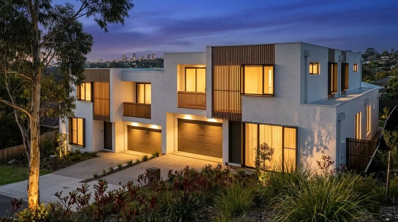 Doncaster Duplex - Side-by-Side Design with City Views