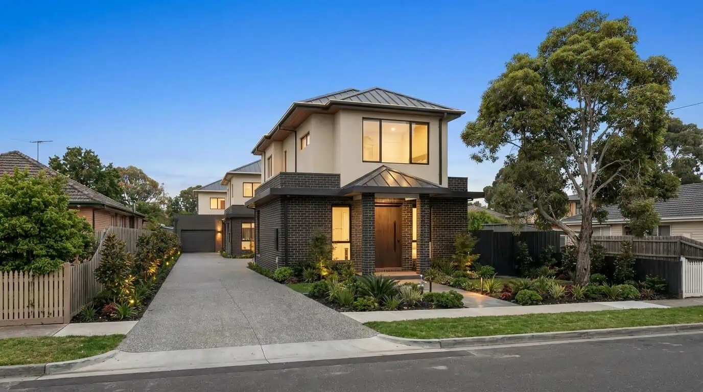 Ferntree Gully Townhouses - Street View Showing All 3 Units