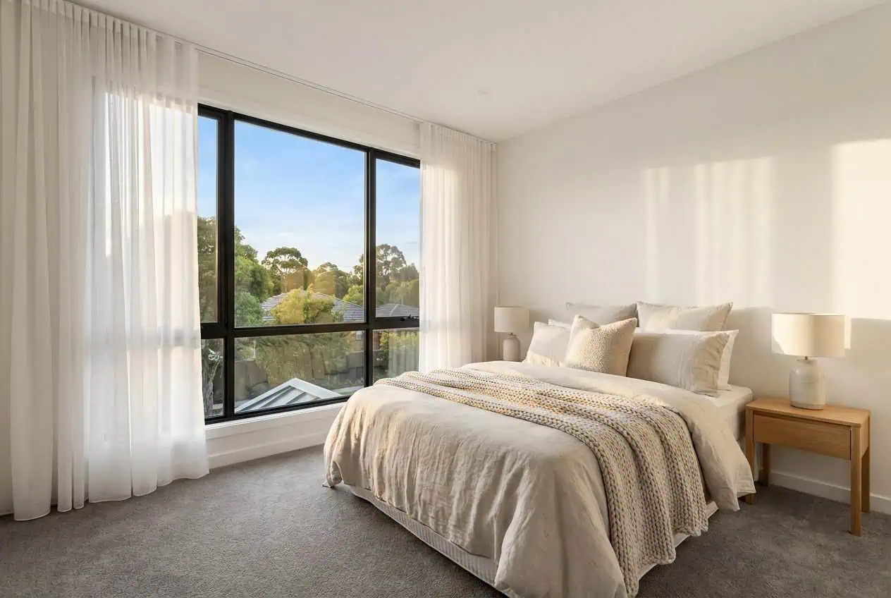 Ferntree Gully Townhouses - Master Bedroom with Tree Views