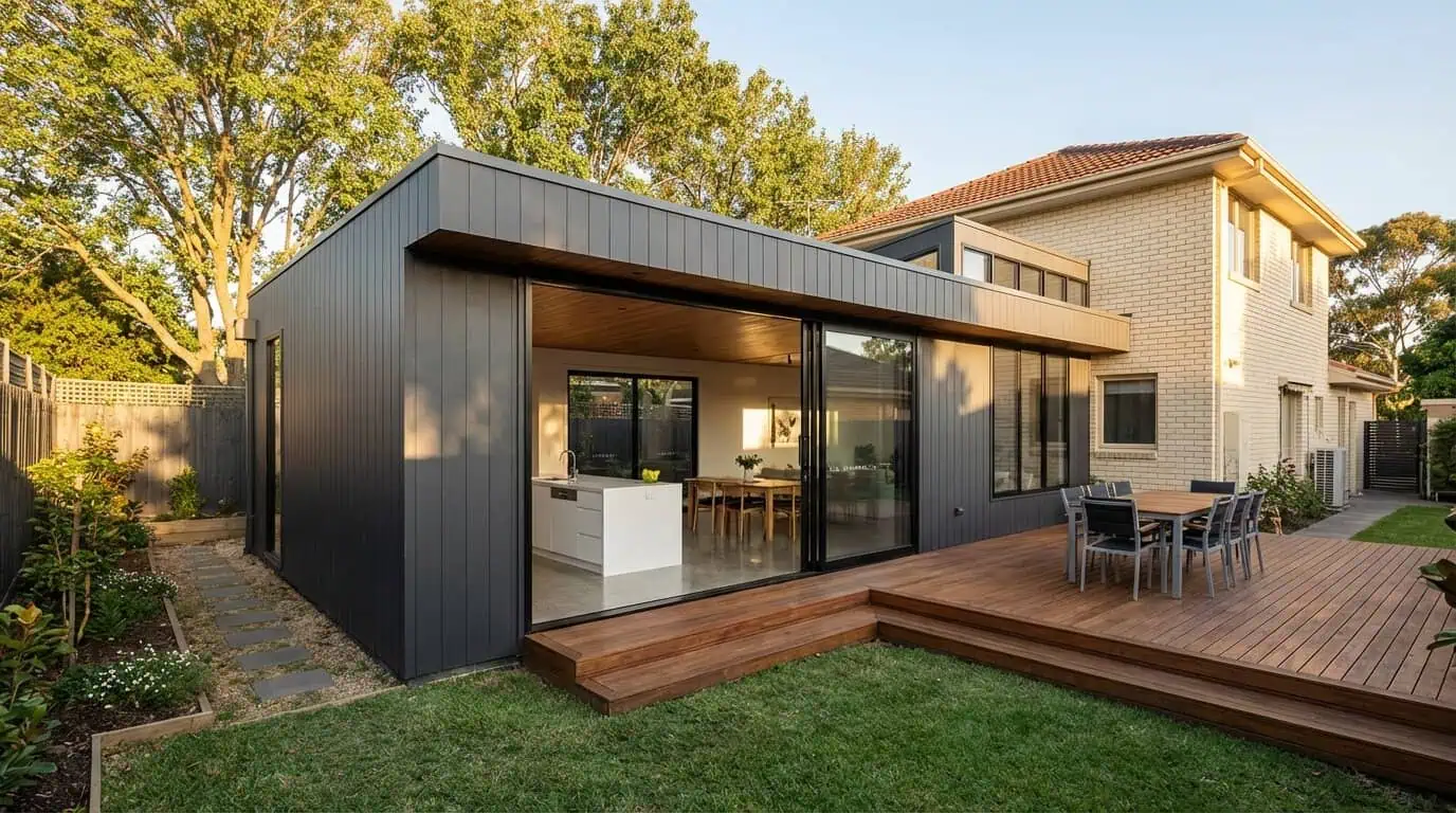 Rowville rear extension - contemporary pavilion by SQM Architects