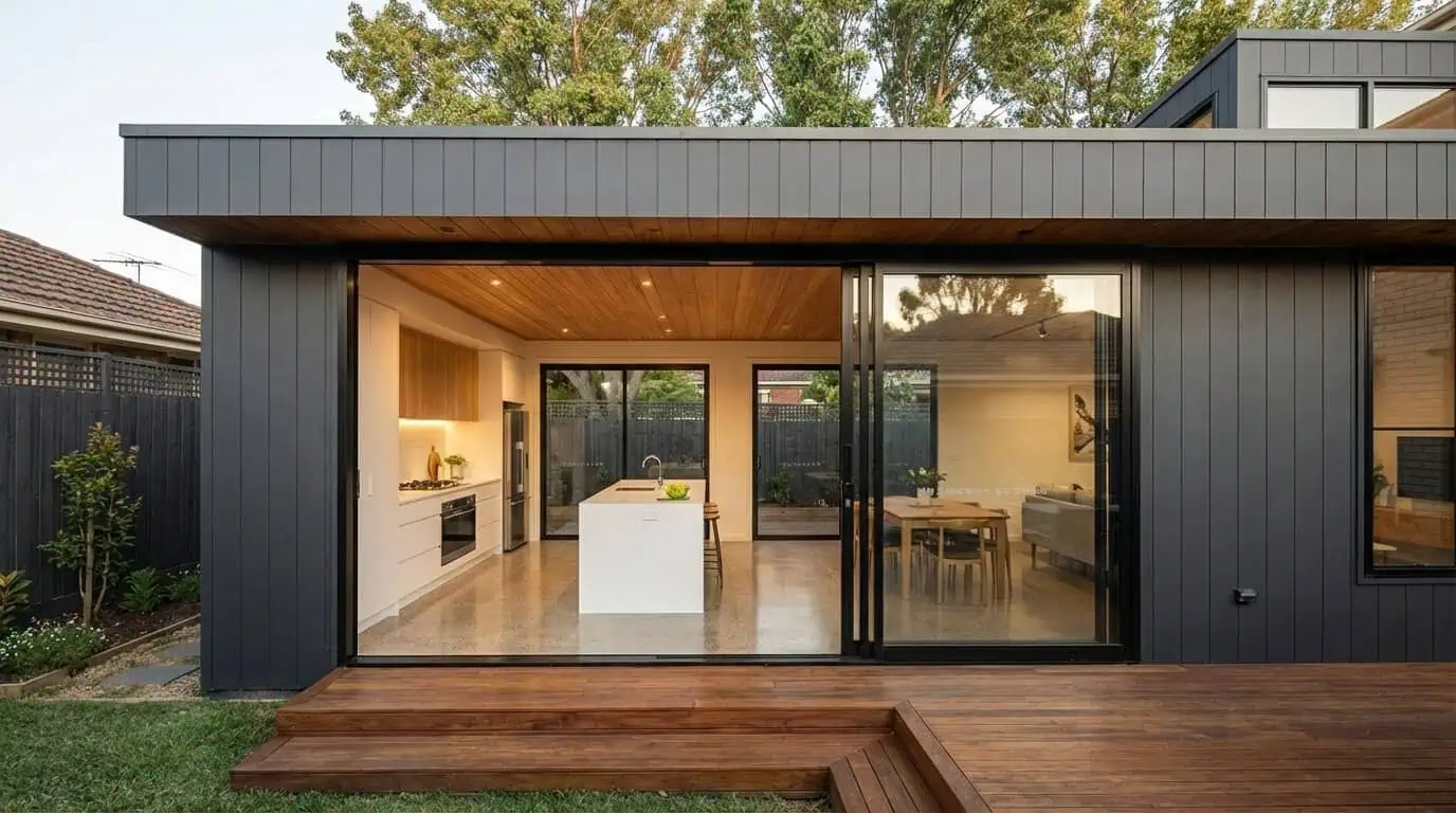 Rowville Pavilion - Aerial View Showing New Extension and Timber Deck