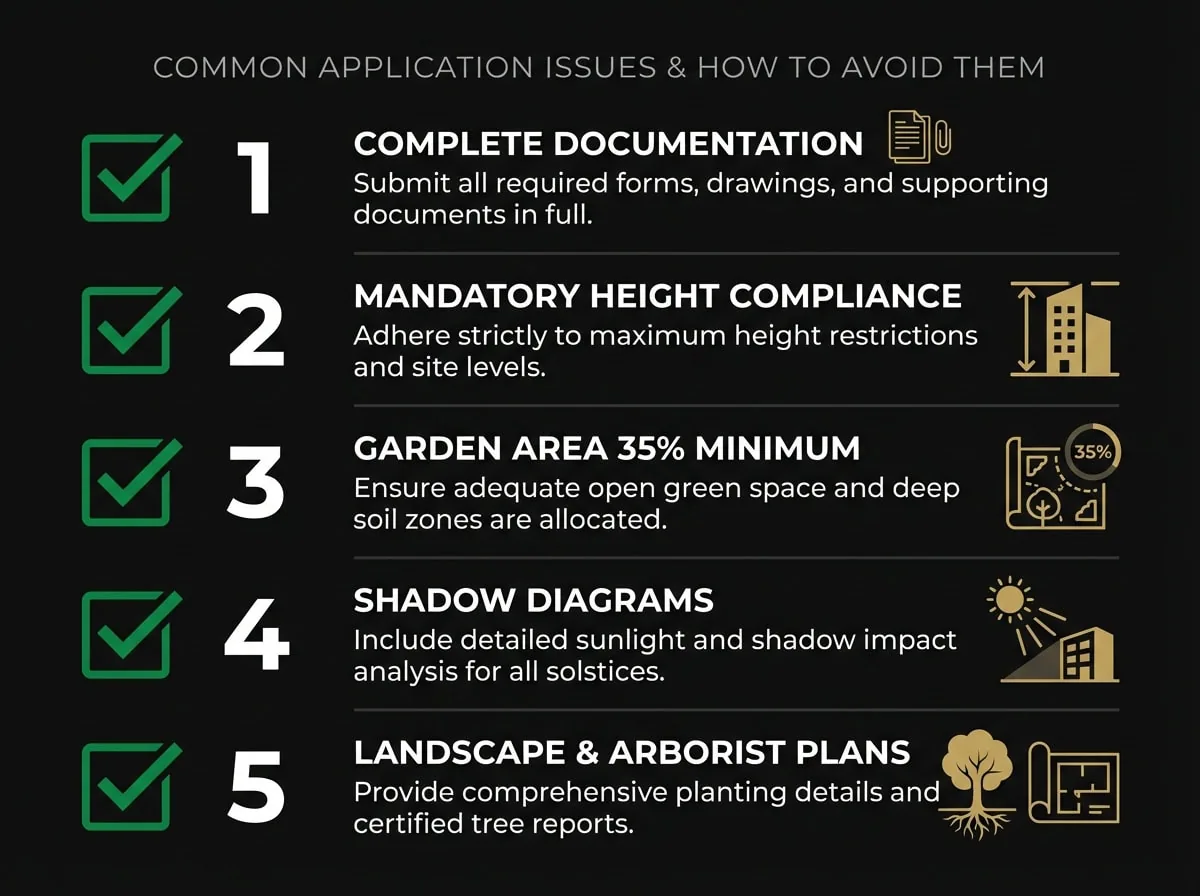 Doncaster planning application checklist showing required documentation to avoid assessment delays